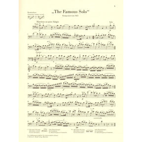 Dragonetti, Domenico - "The Famous Solo" for Double Bass - Double Bass and Piano - edited by Tobias Glöckler - G. Henle Verlag