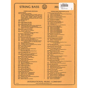 Marcello, Benedetto - Sonata in e minor, Op 1, No 2 - Bass and Piano - edited by Fred Zimmermann - International Music Co