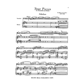 Glière, Reinhold - Four Pieces, Op 9 and 32 - Bass and Piano - Kalmus Edition