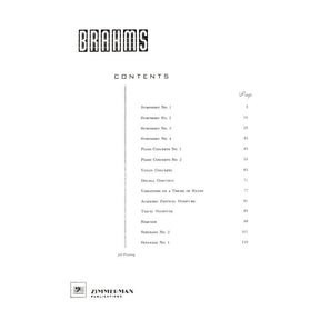 Zimmerman, Oscar - Orchestral Works of Brahms For Double Bass