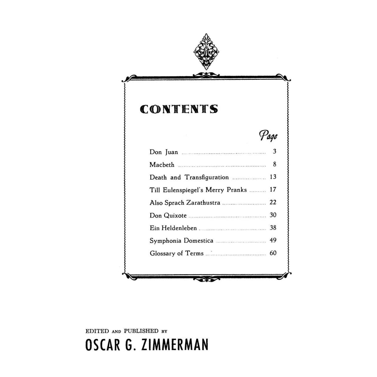 Zimmerman, Oscar - Strauss Tone Poems, For Double Bass