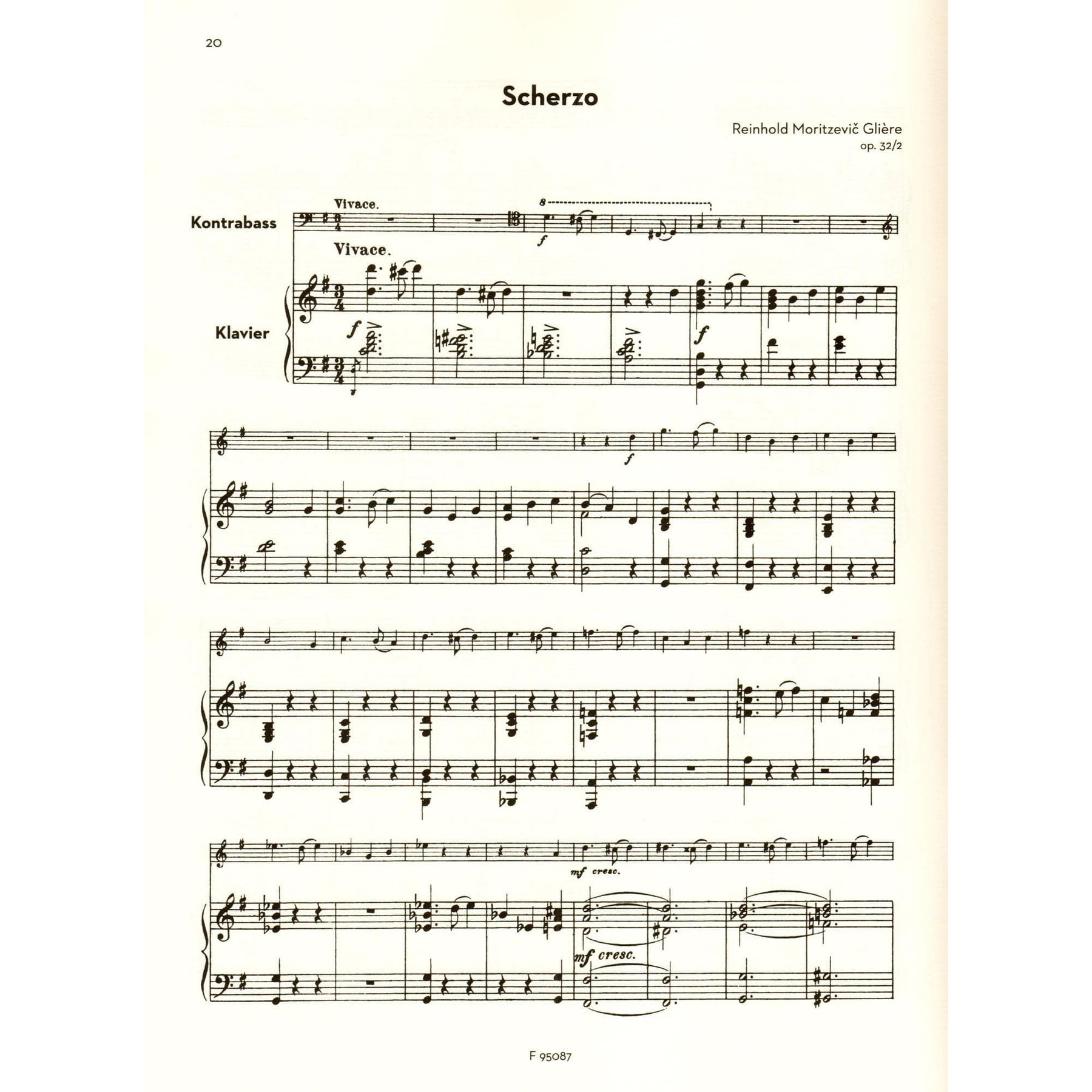 Russian Double Bass Album - 8 Pieces for Bass and Piano - Forberg Musikverlag