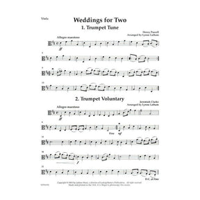 Weddings for Two - Viola part - arranged by Lynne Latham - Latham Music Enterprises