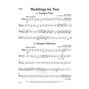 Weddings for Two - Cello part - arranged by Lynne Latham - Latham Music Enterprises