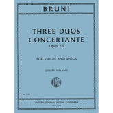 Bruni, A - 3 Duos Concertants Op 25 for Violin and Viola - Arranged by Vieland - International Edition