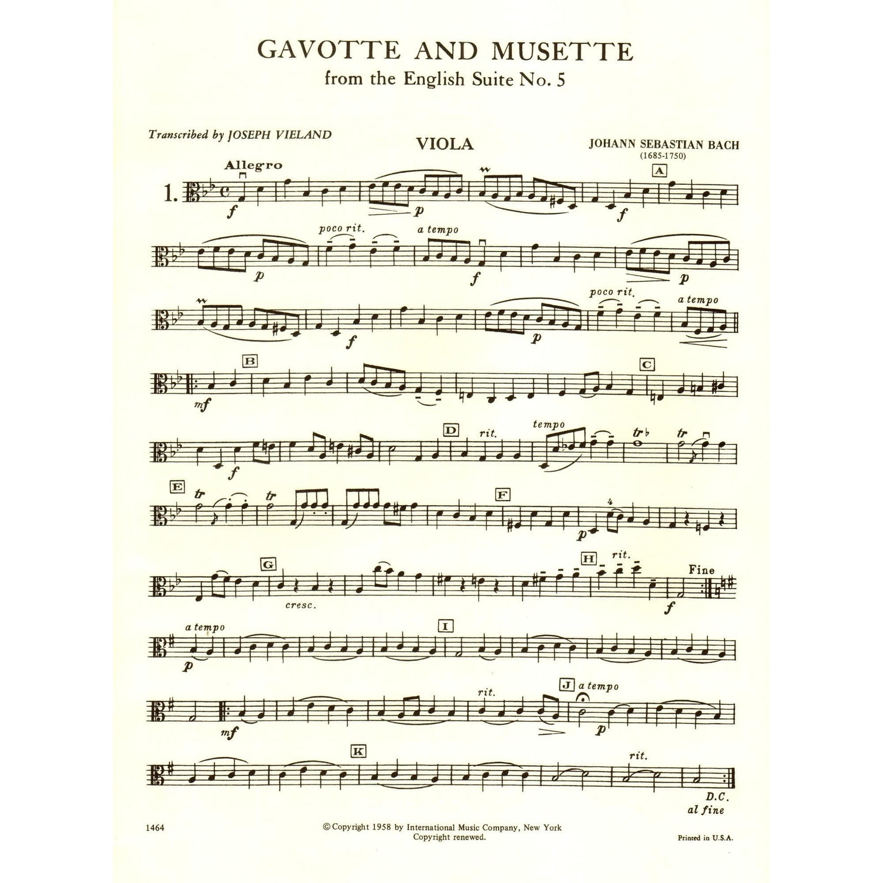 Album of Classical Pieces - Violin and Viola - edited by V Hussonmorel - International Music Co