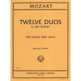 Mozart, WA - 12 Duets, K 487 - Violin and Viola - edited by Waldo Lyman - International Music Co