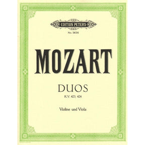 Mozart, WA - Duos, K 423 and 424 - Violin and Viola - edited by Hermann - Edition Peters