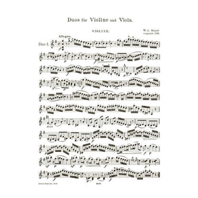 Mozart, WA - Duos, K 423 and 424 - Violin and Viola - edited by Hermann - Edition Peters