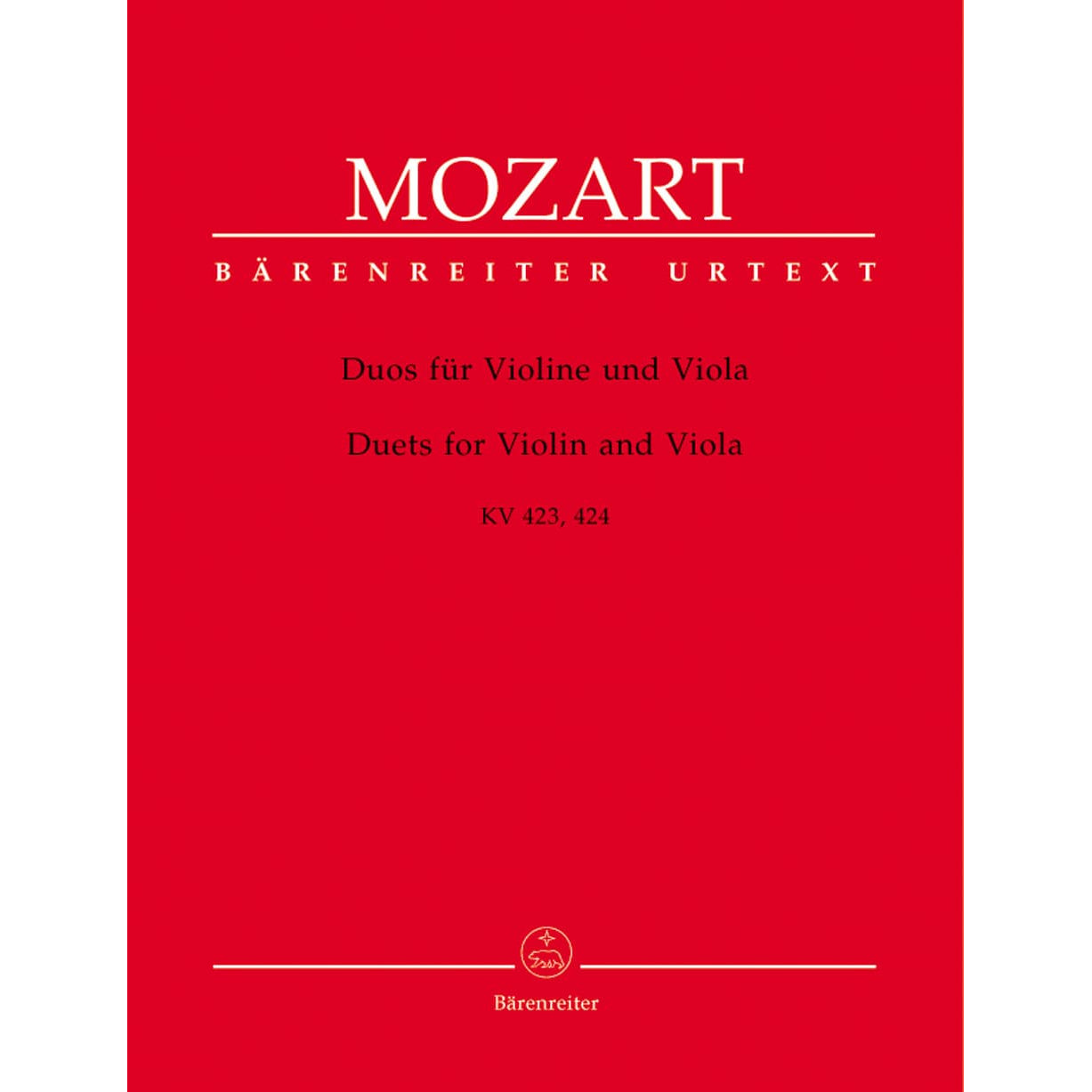 Mozart, WA - Duets, K 423 and 424 - Violin and Viola - edited by Dietrich Berke - Bärenreiter Verlag URTEXT