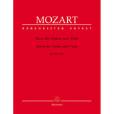 Mozart, WA - Duets, K 423 and 424 - Violin and Viola - edited by Dietrich Berke - Bärenreiter Verlag URTEXT