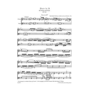 Mozart, WA - Duets, K 423 and 424 - Violin and Viola - edited by Dietrich Berke - Bärenreiter Verlag URTEXT