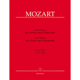 Mozart, WA - Two Duos, after K 423 and 424 - Violin and Cello - edited by Dietrich Berke - Bärenreiter Verlag URTEXT