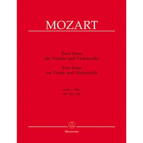 Mozart, WA - Two Duos, after K 423 and 424 - Violin and Cello - edited by Dietrich Berke - Bärenreiter Verlag URTEXT