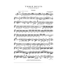 Pleyel, Ignace Joseph - Three Duets, Op 44, B 529-531 - Violin and Viola - edited by Josef Gingold - International Music Company