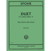 Spohr, Louis - Duet In E Minor, Op 13, for Violin and Viola Published by International Music Company