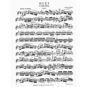 Spohr, Louis - Duet In E Minor, Op 13, for Violin and Viola Published by International Music Company