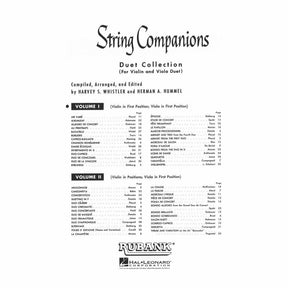 Whistler / Hummel - String Companions Duet Collection, Volume 1 - Violin and Viola - Rubank Publications