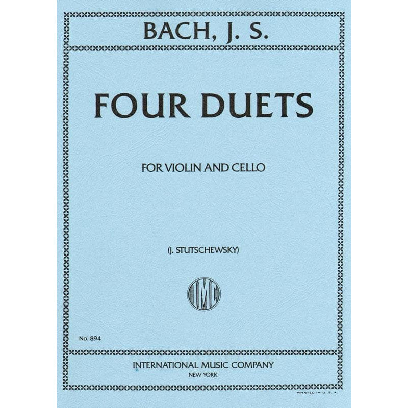 Bach, JS - 4 Duets BWV 802 805 for Violin and Cello - Arranged by Stutschewsky - International Edition