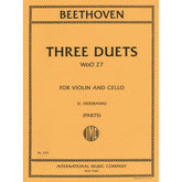 Beethoven, Ludwig - 3 Duets WoO 27 for Violin and Cello - Arranged by Hermann-Pagels - International Edition