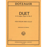 Dotzauer, J Friedrich - Duet In G Major, Op 4, No 2 - Violin and Cello - edited by Wilhelm Altmann - International Edition