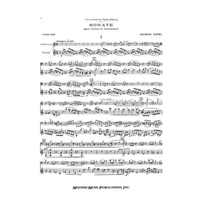 Ravel, Maurice - Sonata ( 1920 - 1922 ) for Violin and Cello  Published by Masters Music Publications Inc