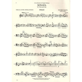 Ravel, Maurice - Sonata for Violin and Cello - edited by June DeForest - International Music Company