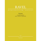 Ravel, Maurice - Sonata in Four Parts for Violin and Cello - edited by Douglas Woodfull-Harris - Bärenreiter