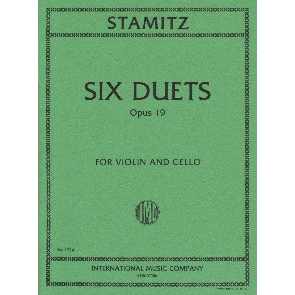 Stamitz - Six Duets Op 19 - for Violin and Cello Published by International Music Company