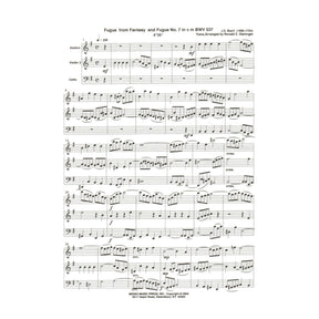 Bach, J.S. - Fugue from Prelude and Fugue (BWV 537) - for Two Violins and Cello - arranged by Dishinger - Medici Music Press