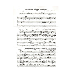 Bach, J.S. - Fugue from Prelude and Fugue (BWV 537) - for Two Violins and Cello - arranged by Dishinger - Medici Music Press