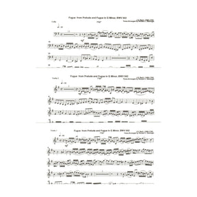 Bach, J.S. - Fugue from Prelude and Fugue (BWV 542) - for Two Violins and Cello - arranged by Dishinger - Medici Music Press
