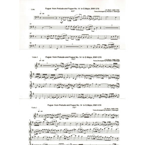 Bach, J.S. - Fugue from Prelude and Fugue in G Major (BWV 576) - for Two Violins and Cello - arranged by Dishinger - Medici Music Press