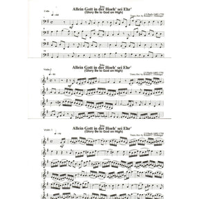 Bach, J.S. - Glory Be to God on High for Two Violins and Cello - Medici Music Press Publication