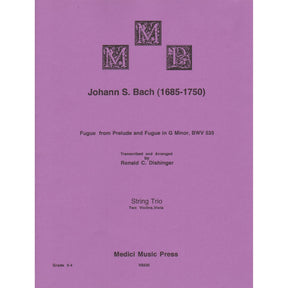 Bach, J.S. - Fugue from Prelude and Fugue (BWV 535) - for Two Violins and Viola - arranged by Dishinger - Medici Music Press