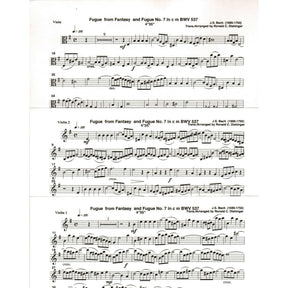 Bach, J.S. - Fugue from Prelude and Fugue (BWV 537) - for Two Violins and Viola - arranged by Dishinger - Medici Music Press