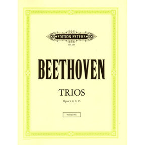 Beethoven, Ludwig - 6 Trios: Op 3, 8, 9, 25 - for Violin, Viola and Cello - arranged by Herrmann-Grummer - Peters Edition
