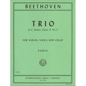 Beethoven, Ludwig - Trio In c minor Op 9 No 3 for Violin, Viola and Cello - International Edition