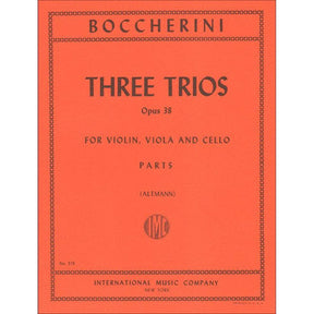 Boccherini, Luigi - 3 Trios Op 38 G 110 - 112 for Violin, Viola and Cello - Arranged by Altmann - International Edition