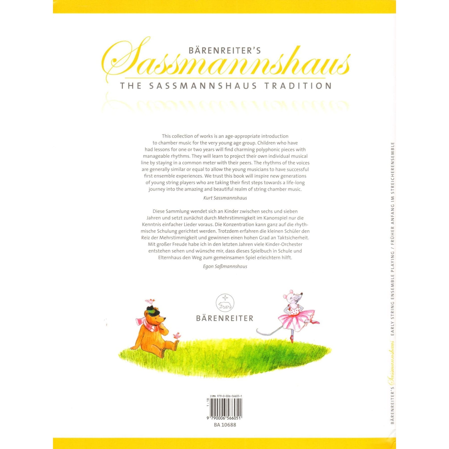 Sassmannshaus - Early String Ensemble Playing - String Quartet - Barereiter