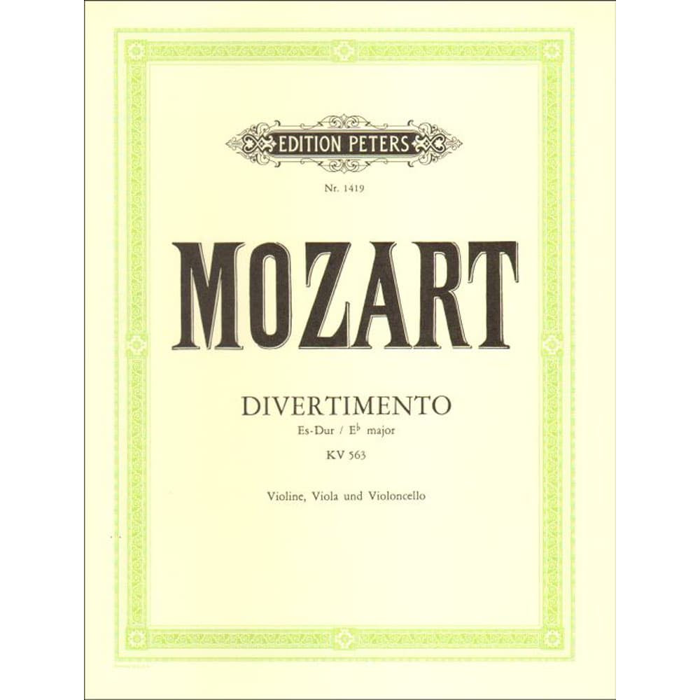 Mozart, WA - Divertimento in E-flat Major, K 563 - Violin, Viola, and Cello - Edition Peters