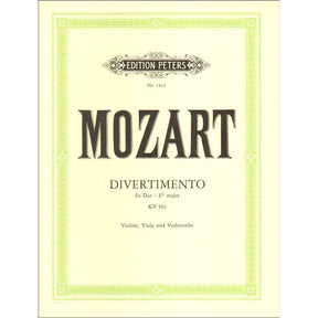 Mozart, WA - Divertimento in E-flat Major, K 563 - Violin, Viola, and Cello - Edition Peters