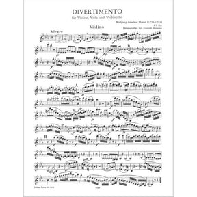 Mozart, WA - Divertimento in E-flat Major, K 563 - Violin, Viola, and Cello - Edition Peters