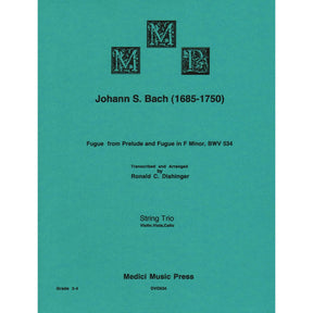 Bach, J.S. - Fugue from Prelude and Fugue (BWV 534) - for String Trio - arranged by Dishinger - Medici Music Press
