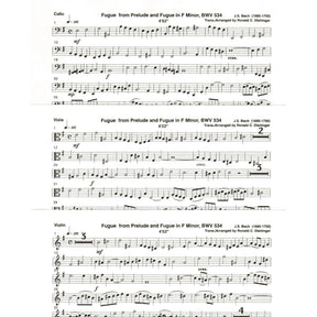 Bach, J.S. - Fugue from Prelude and Fugue (BWV 534) - for String Trio - arranged by Dishinger - Medici Music Press