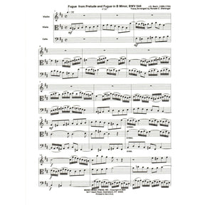 Bach, J.S. - Fugue from Prelude and Fugue in B Minor (BWV 544) - for String Trio - arranged by Dishinger - Medici Music Press
