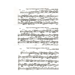 Bach, J.S. - Fugue from Prelude and Fugue in B Minor (BWV 544) - for String Trio - arranged by Dishinger - Medici Music Press