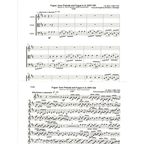 Bach, J.S. - Fugue from Prelude and Fugue in G (BWV 550) - for String Trio - arranged by Dishinger - Medici Music Press