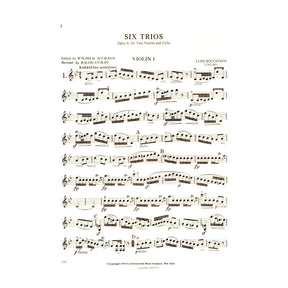 Boccherini, Luigi - 6 Trios Op 9 G 89-94 for Two Violins and Cello - Arranged by Altmann-Lyman - International Edition
