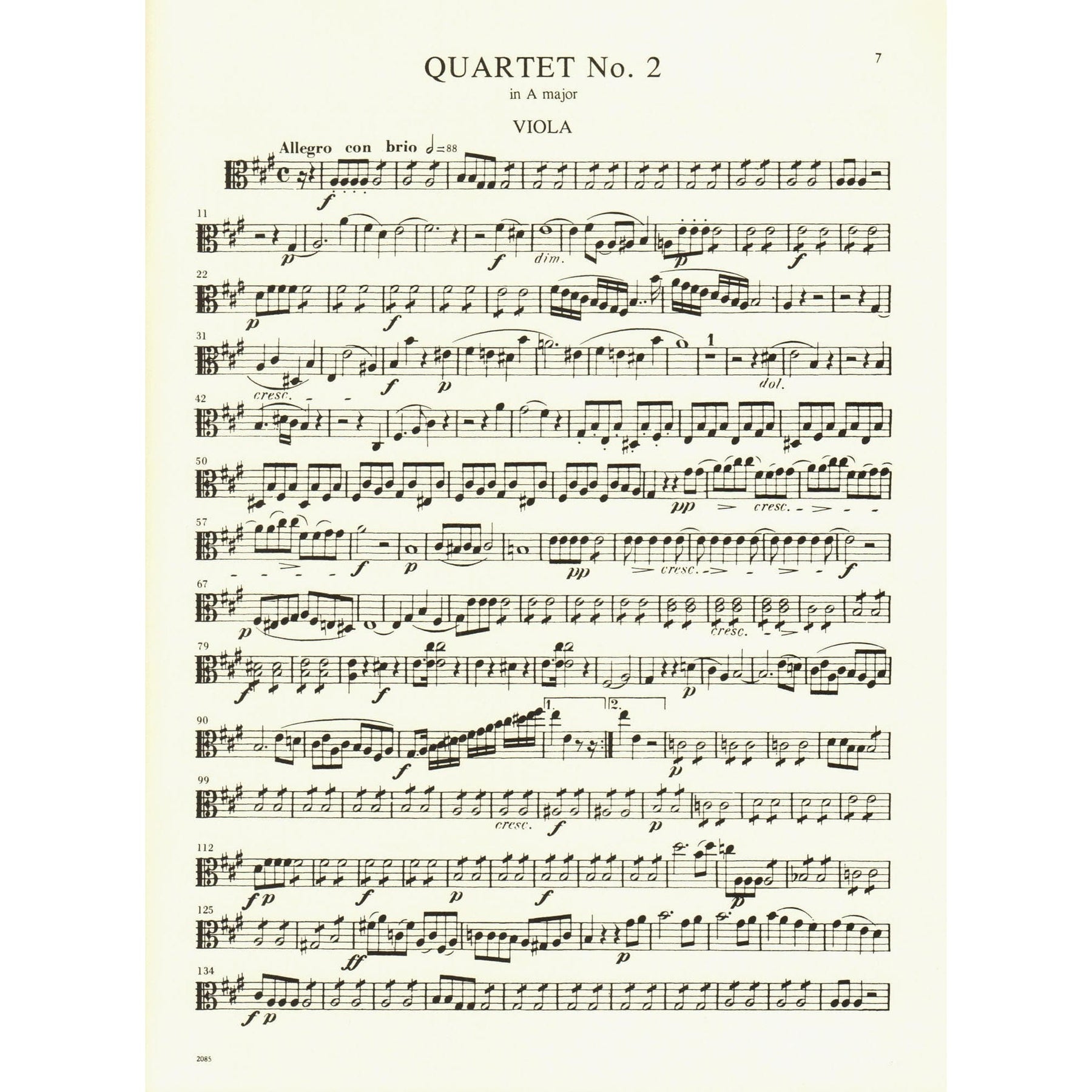 Arriaga, Juan Crisóstomo - Three Quartets - Parts for Two Violins, Viola and Cello - International Edition